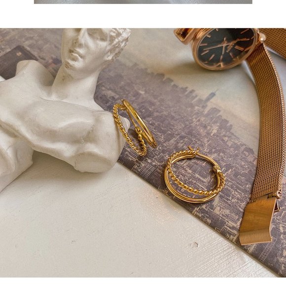 💙Double Hoops Earrings - Picture 2 of 9